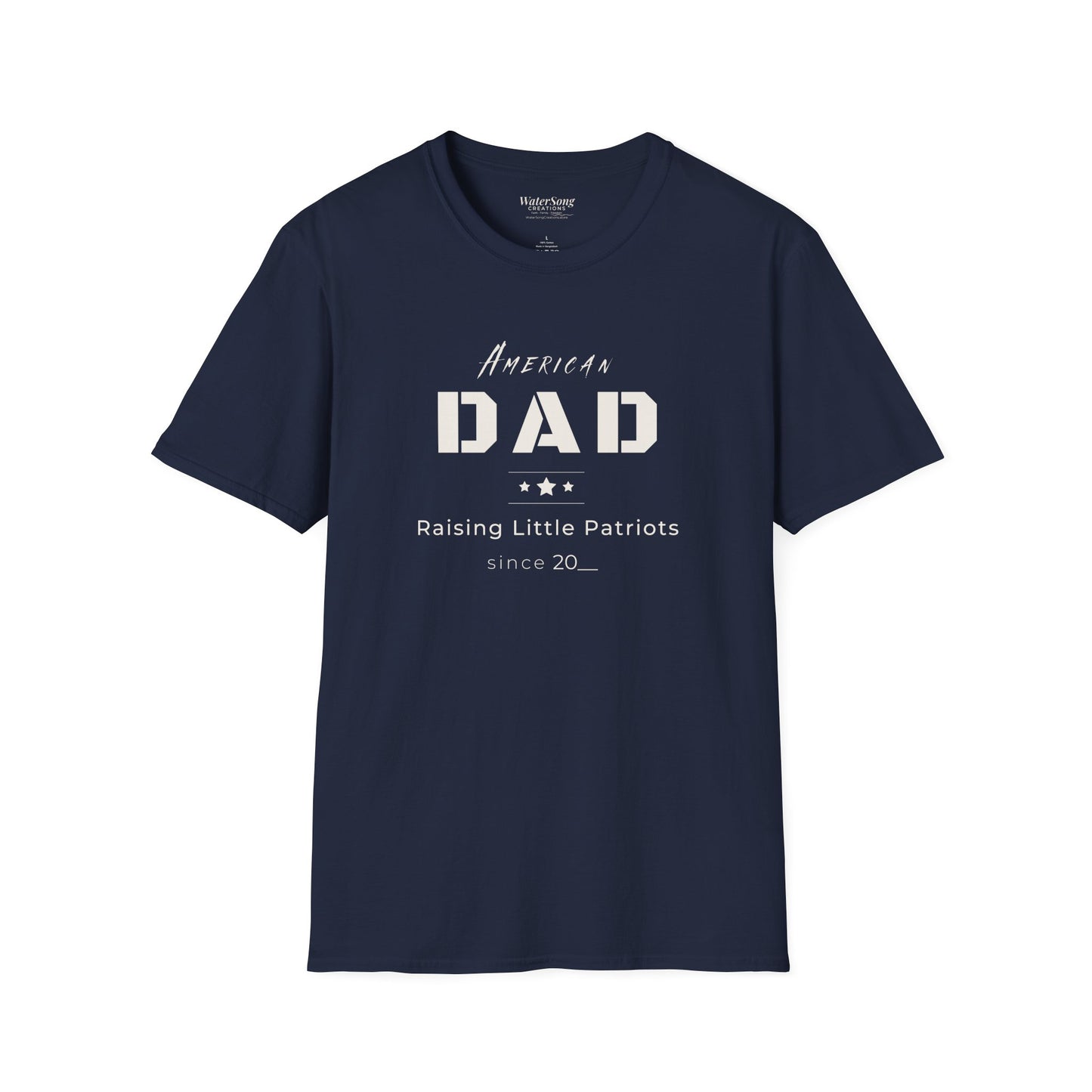 American Dad Shirt | Raising Little Patriots Since 20__ | Patriotic Dad Tee