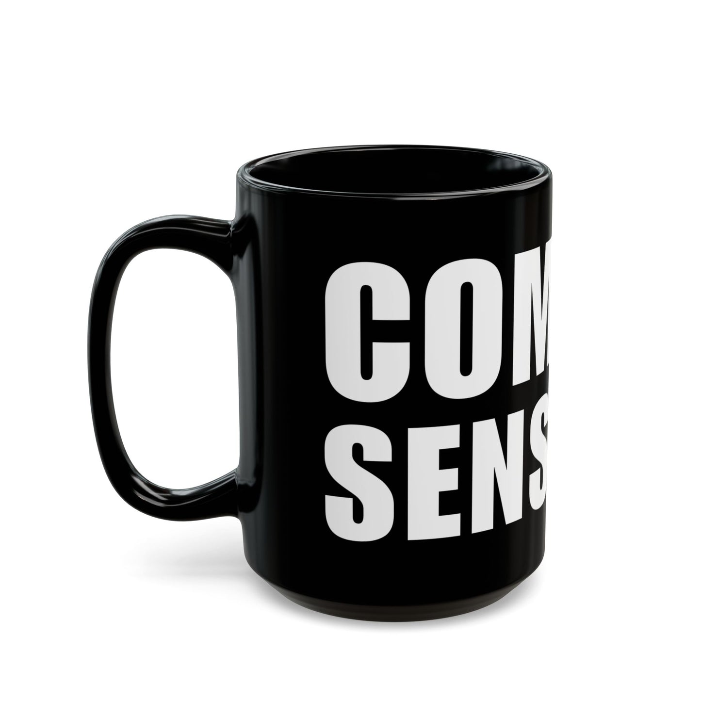 Common Sense is My Superpower Black Mug - 11oz/15oz Coffee Cup