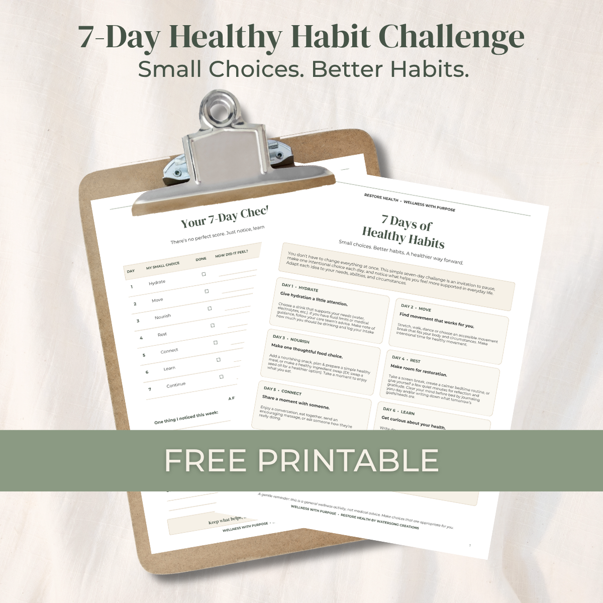 7-Day Healthy Habit Challenge