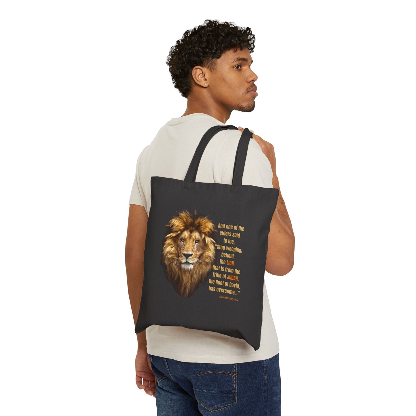 Lion of Judah Cotton Canvas Tote - Revelation 5:5