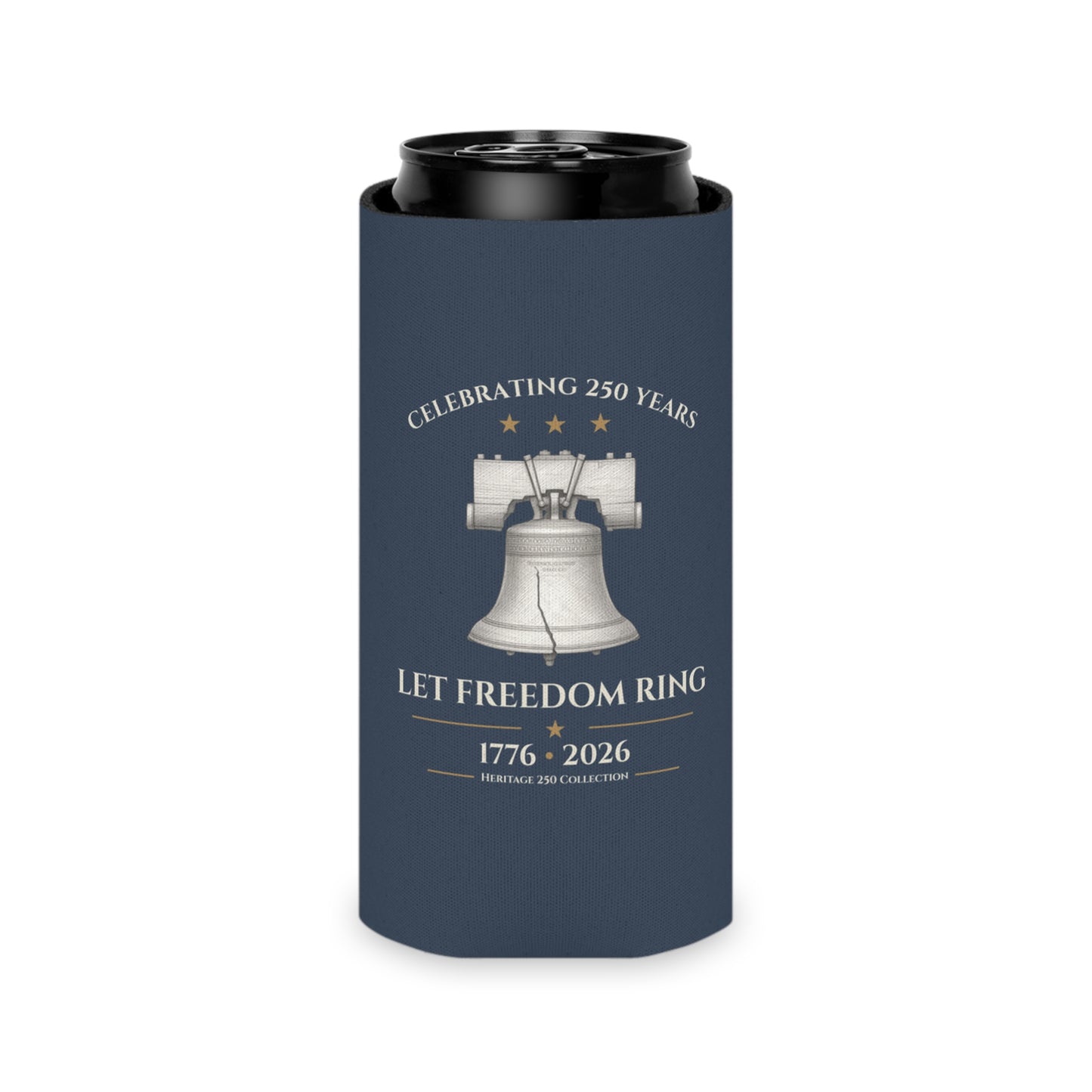 Heritage 250 Patriotic Can Cooler | Americana Drink Sleeve | USA Summer Celebration Gift