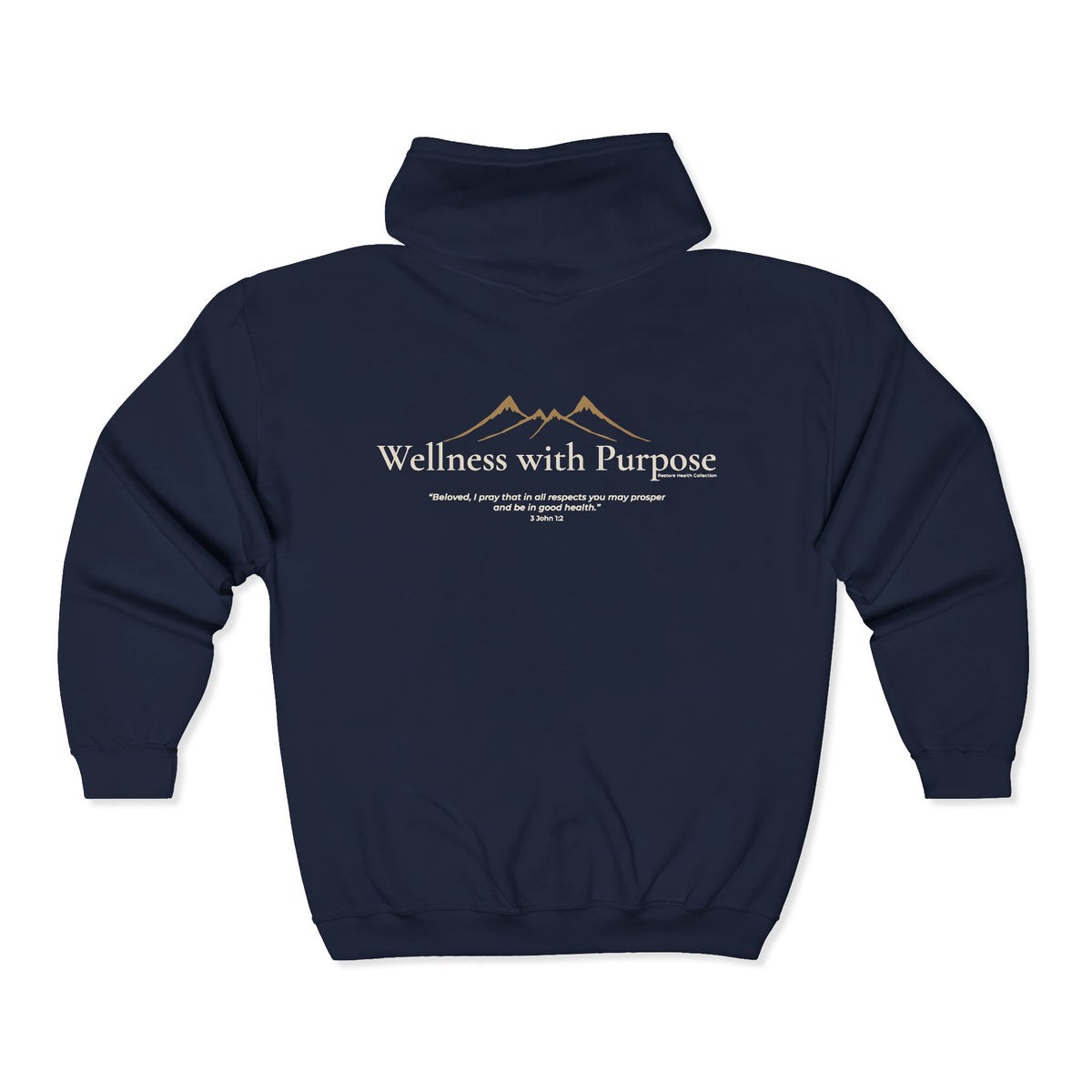 Wellness with Purpose Zip Hoodie | Faith & Fitness Lifestyle