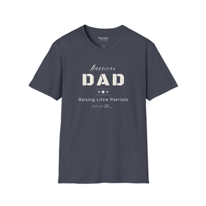 American Dad Shirt | Raising Little Patriots Since 20__ | Patriotic Dad Tee