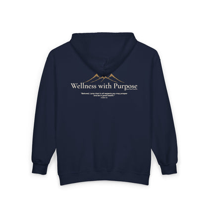 Wellness with Purpose Zip Hoodie | Faith & Fitness Lifestyle