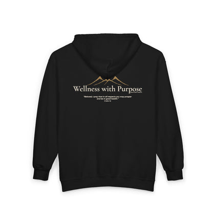 Wellness with Purpose Zip Hoodie | Faith & Fitness Lifestyle