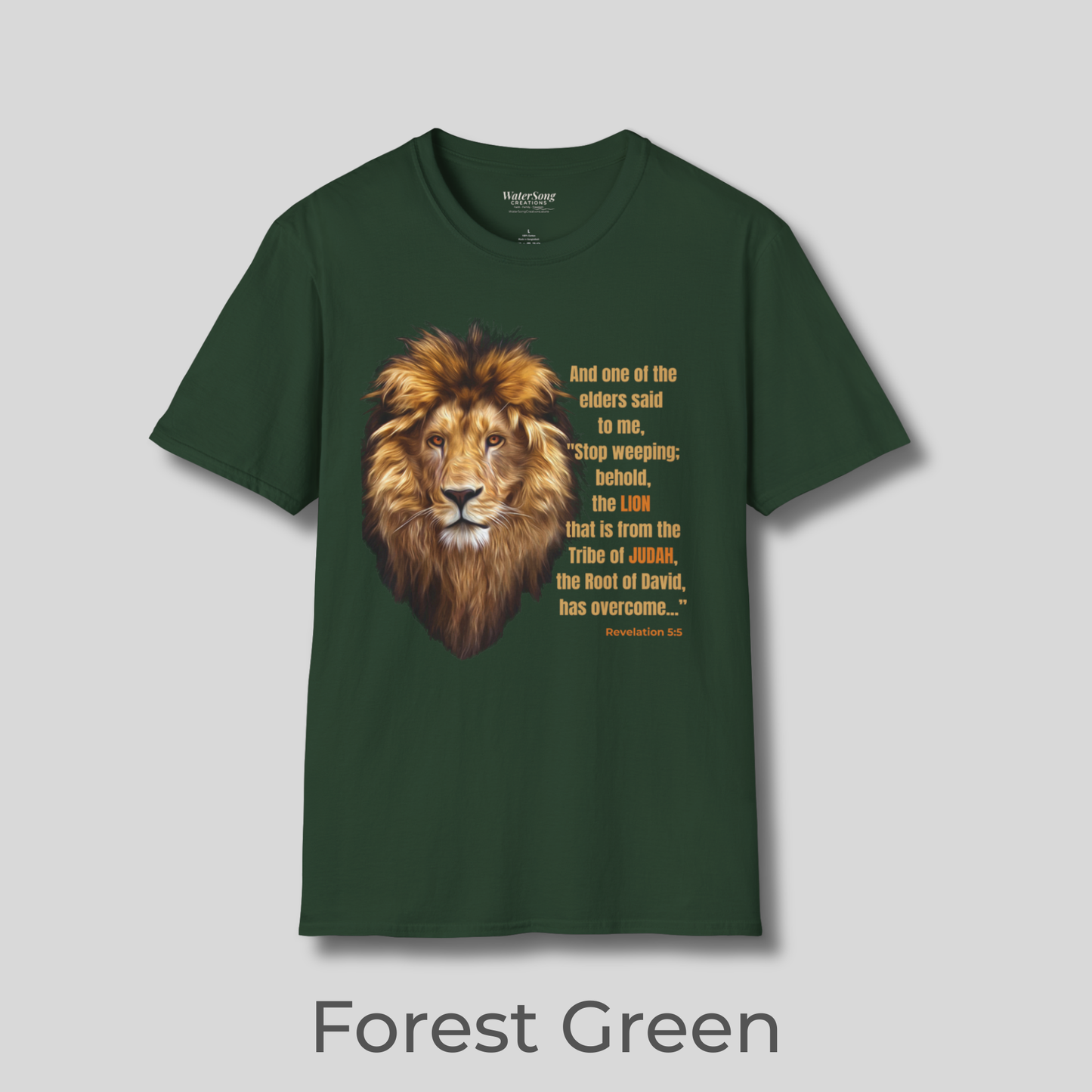 Lion of Judah T-Shirt – Revelation 5:5 Christian Faith Shirt | Biblical Jesus Lion Graphic Tee