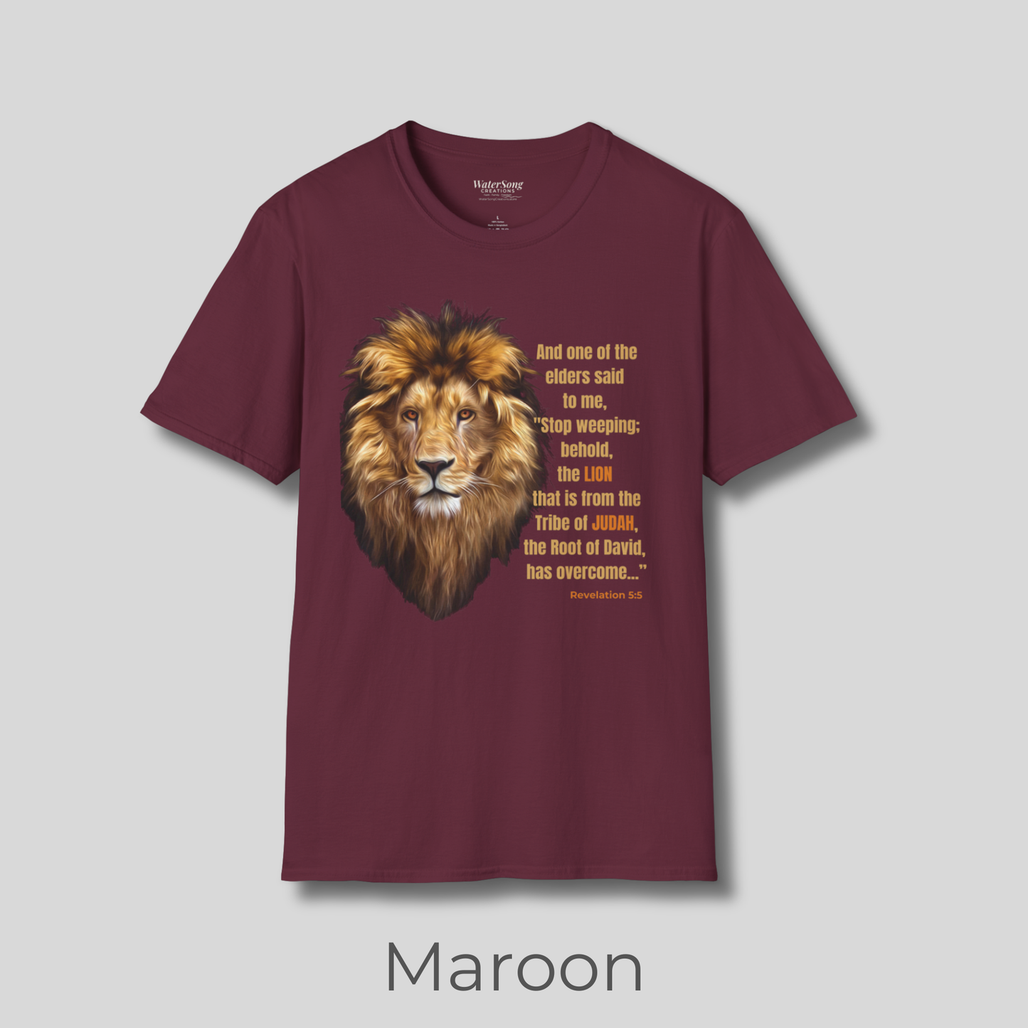 Lion of Judah T-Shirt – Revelation 5:5 Christian Faith Shirt | Biblical Jesus Lion Graphic Tee