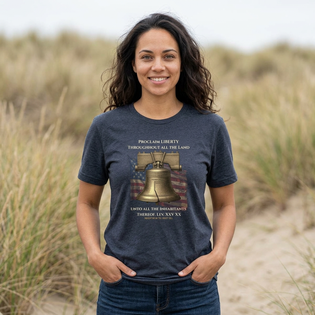 Liberty Bell Shirt | Proclaim Liberty Patriotic Christian Tee | Americana Tee