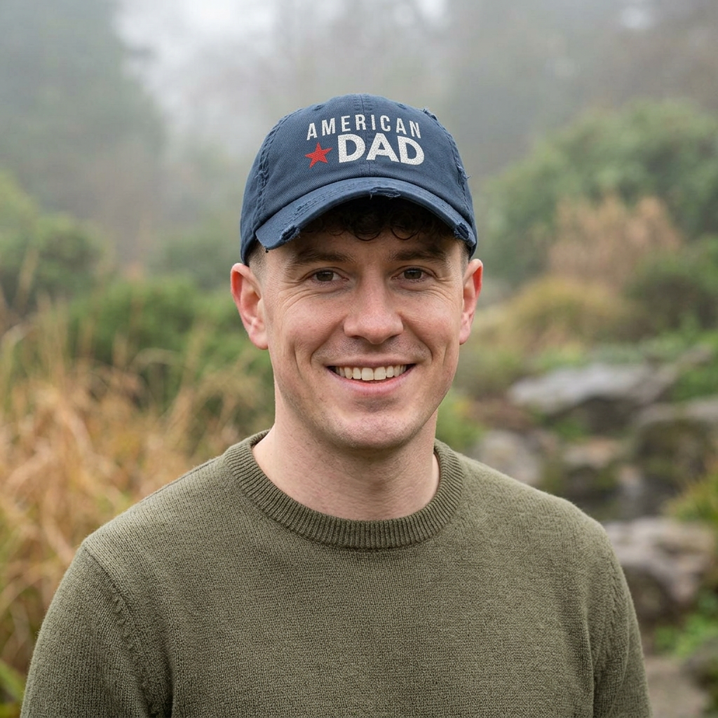American Dad Hat | Distressed Dad Hat | Patriotic Dad Gift