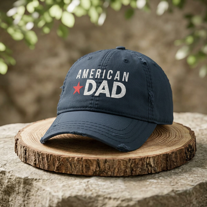 American Dad Hat | Distressed Dad Hat | Patriotic Dad Gift