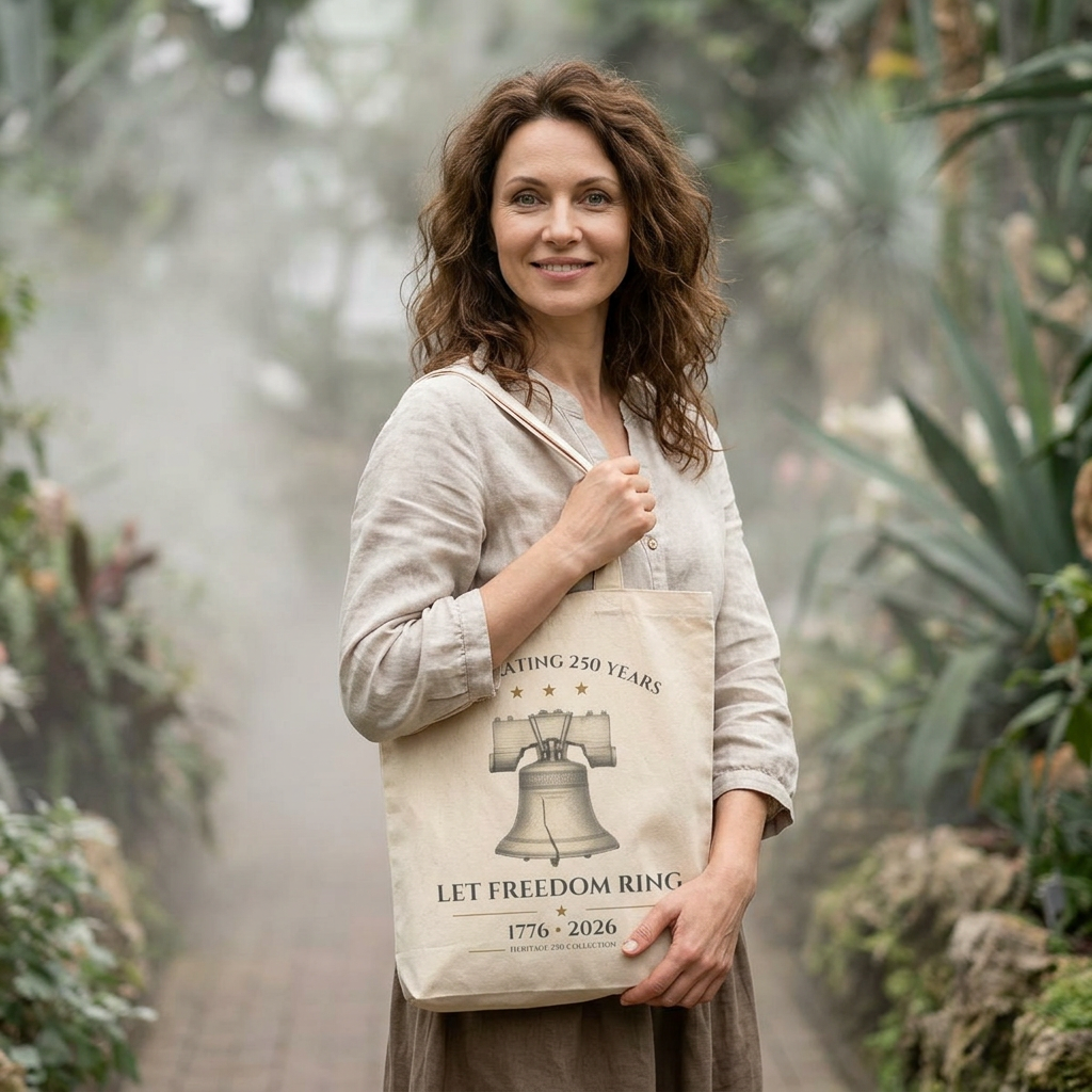 Let Freedom Ring Tote Bag | 1776-2026 | Commemorative Americana Canvas Tote