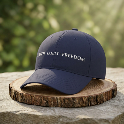 Faith · Family · Freedom Embroidered Low Profile Baseball Cap