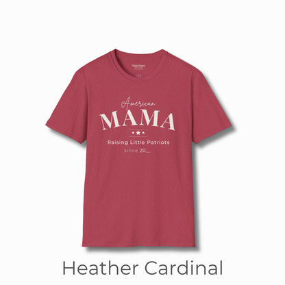 American Mama Shirt | Raising Little Patriots Since 20__ | Patriotic Mom Tee