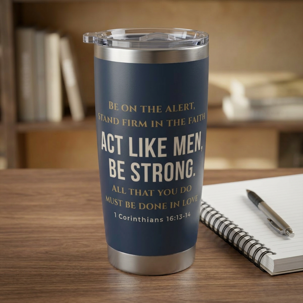 Kingdom Fatherhood Stainless Steel Tumbler | Faith-Based Gift for Dads | 20 oz