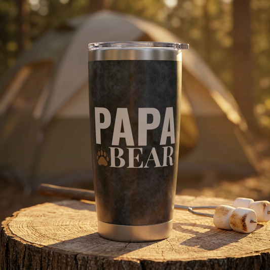 Papa Bear Stainless Steel Tumbler | Dad Gift | 20 oz
