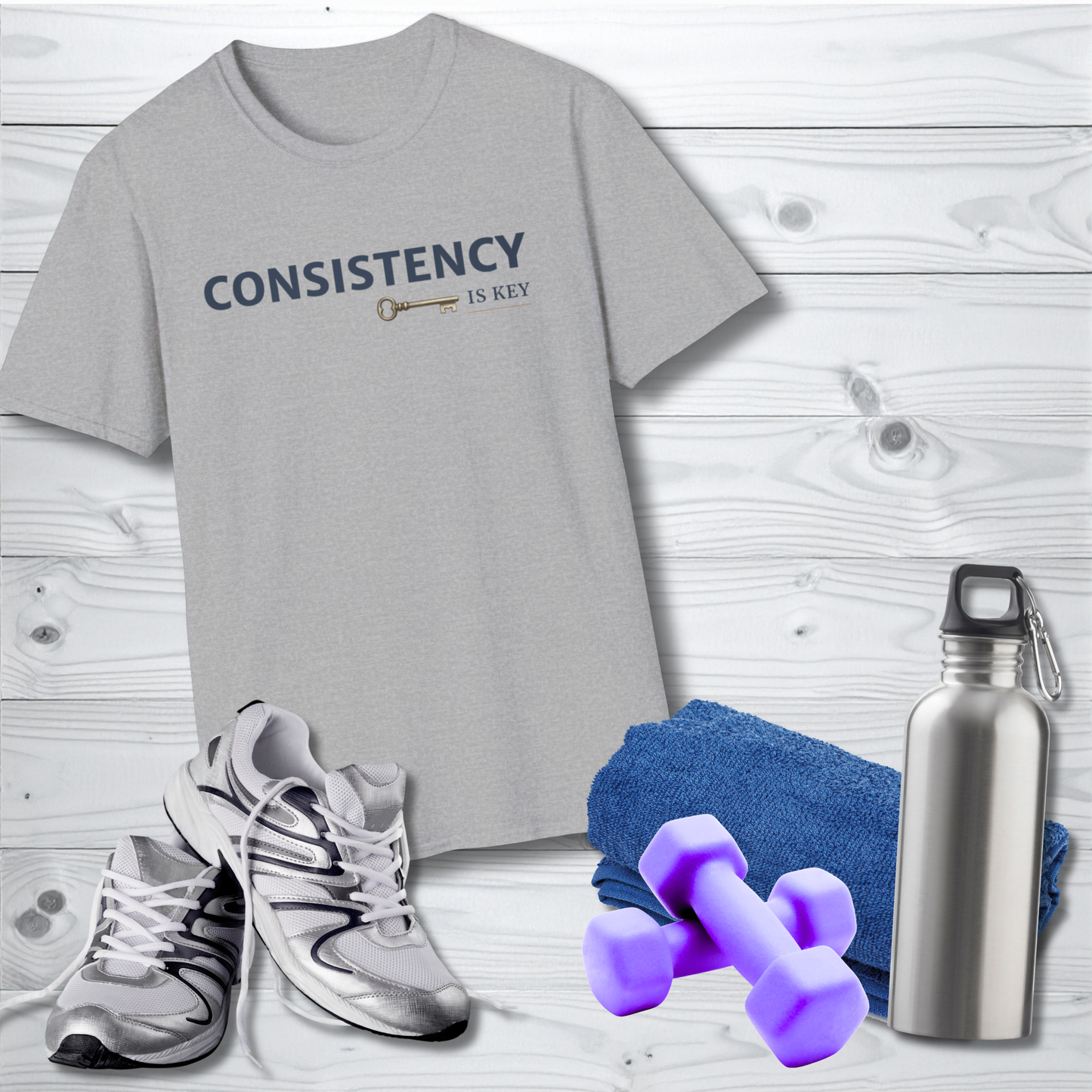 Consistency Is Key | Motivational Health & Wellness T-Shirt