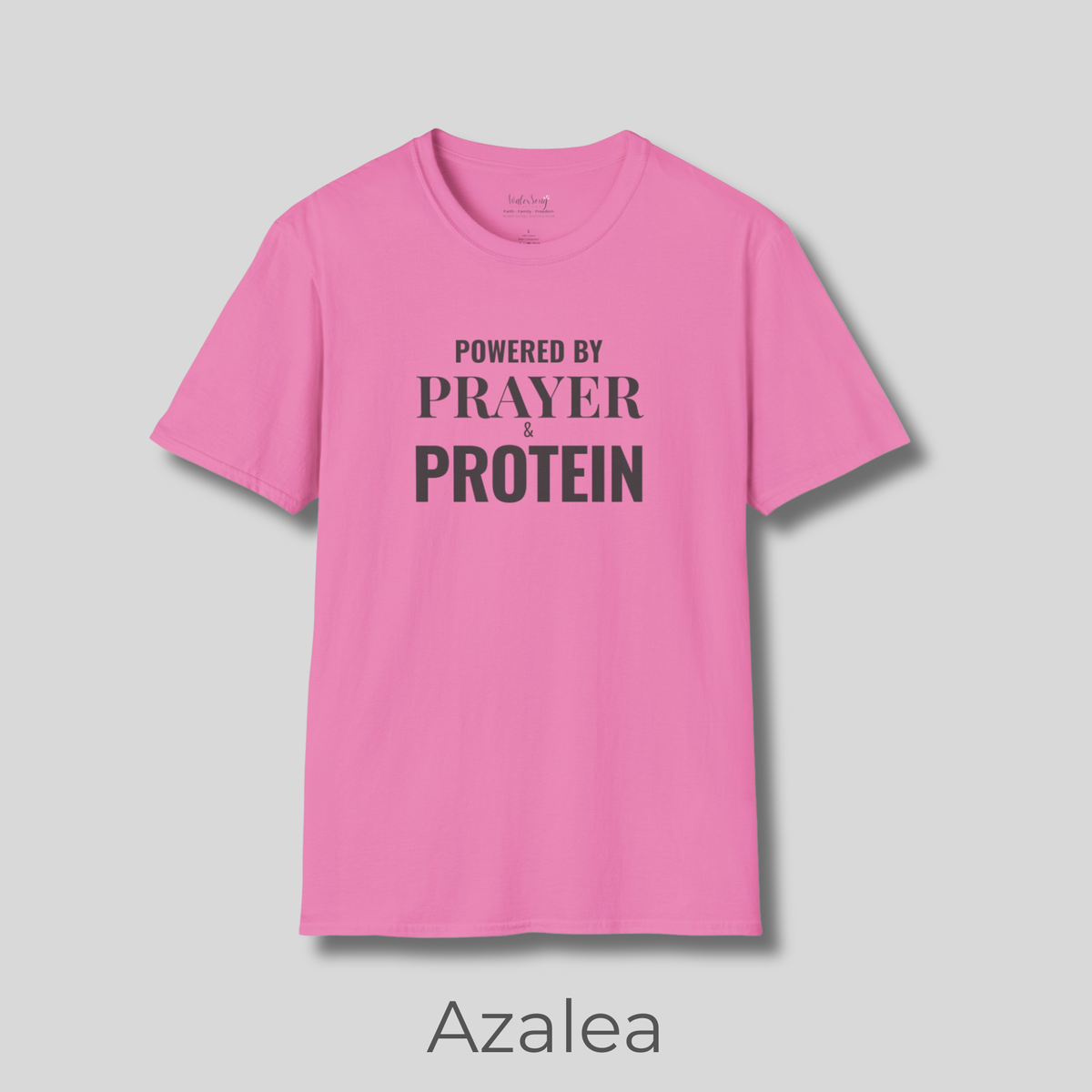 Prayer Protein T‑Shirt | "Powered by Prayer Protein" Inspirational Faith Tee