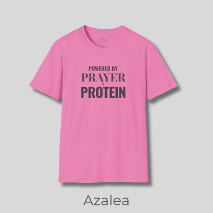 Prayer Protein T‑Shirt | "Powered by Prayer Protein" Inspirational Faith Tee