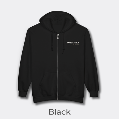 Consistency is Key Zip Hoodie | Motivational Hoodie
