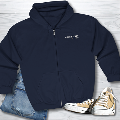 Consistency is Key Zip Hoodie | Motivational Hoodie