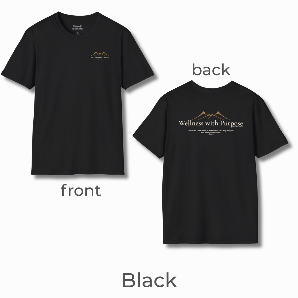 Wellness with Purpose Graphic T-Shirt | Faith & Healthy Living Tee