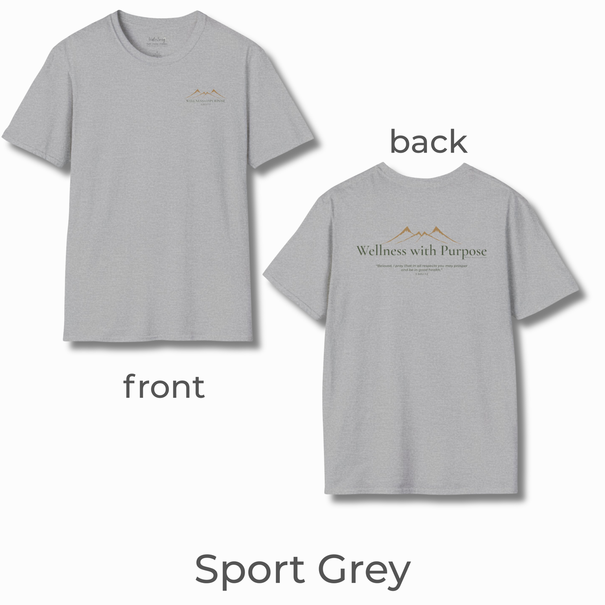Wellness with Purpose Graphic T-Shirt | Faith & Healthy Living Tee