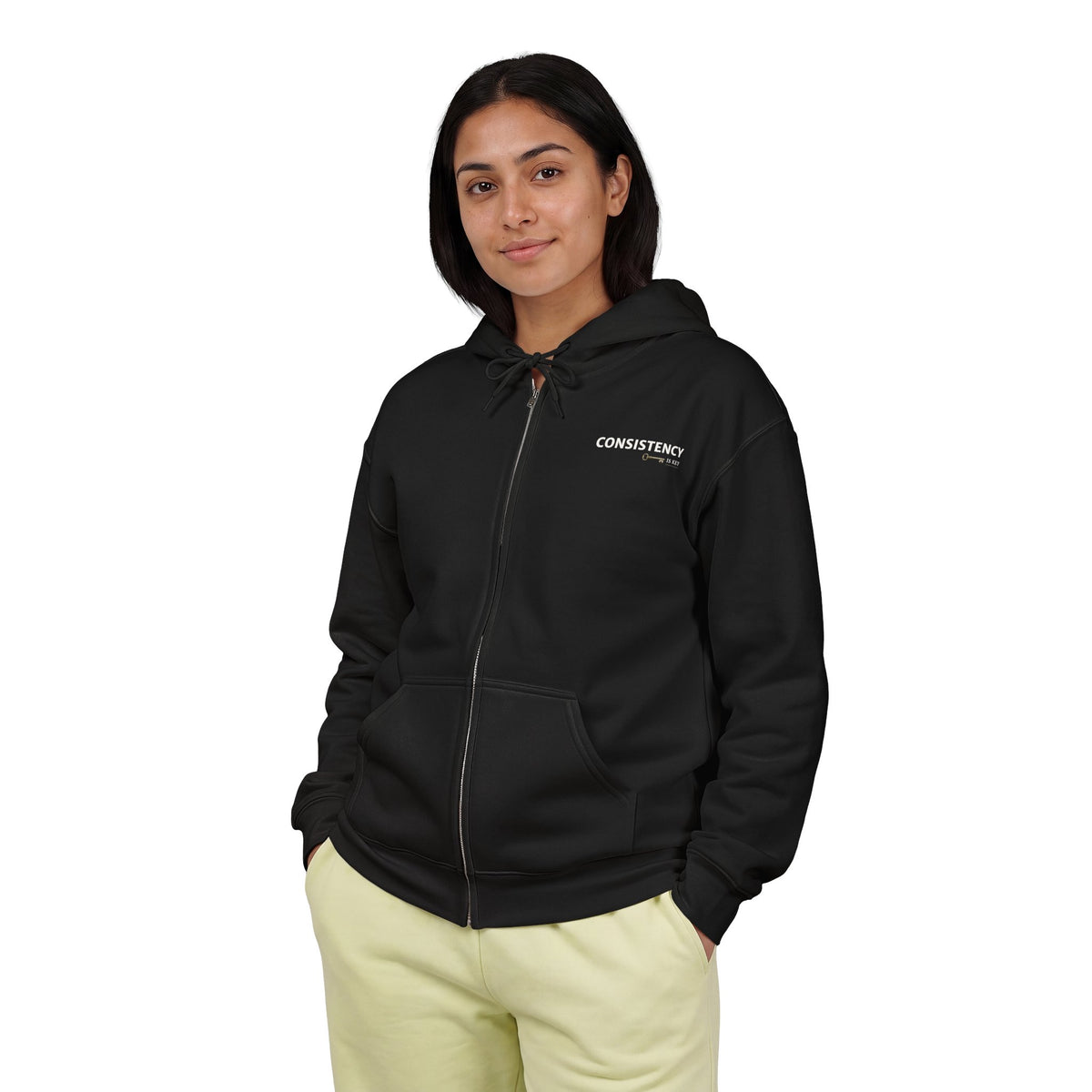 Consistency is Key Zip Hoodie | Motivational Hoodie