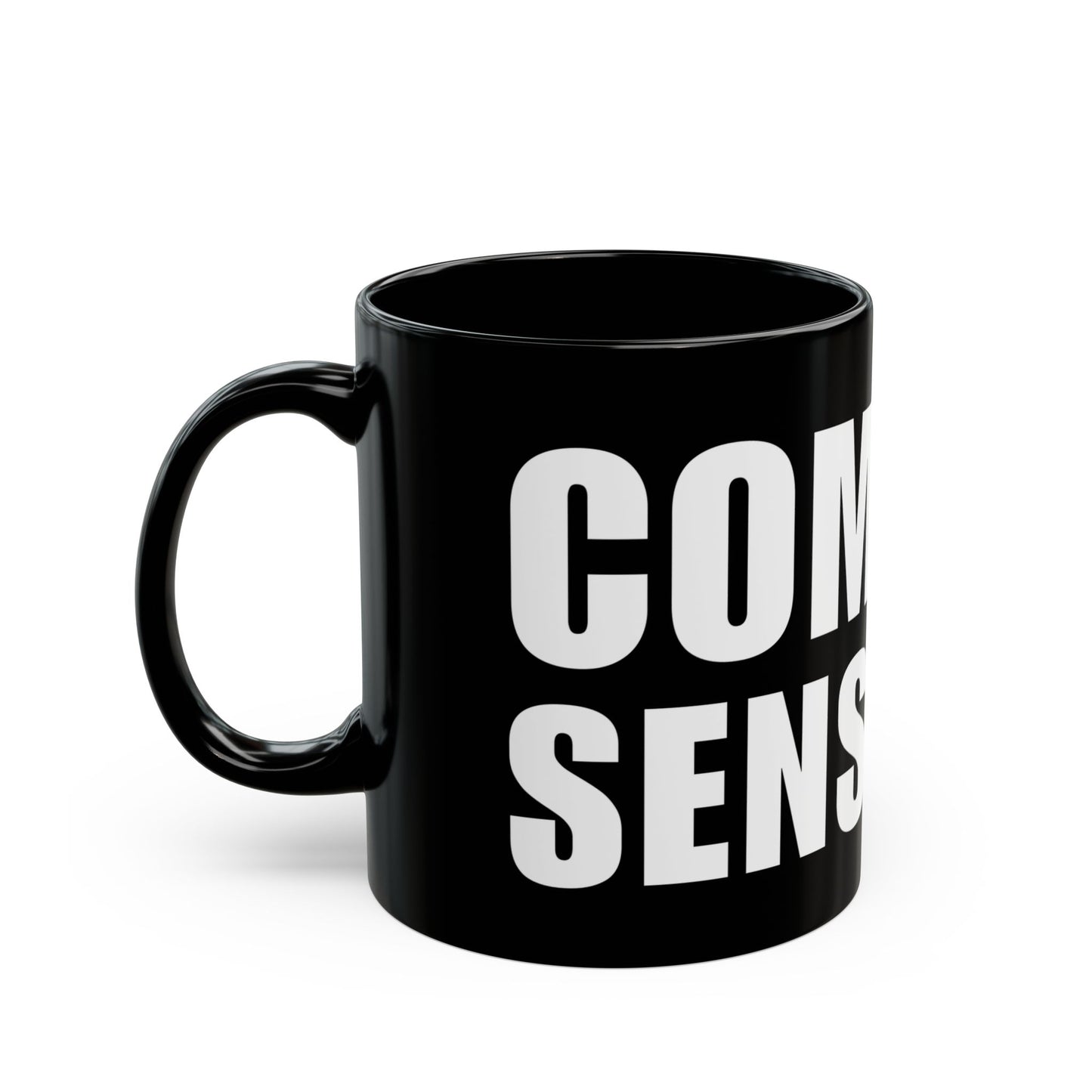 Common Sense is My Superpower Black Mug - 11oz/15oz Coffee Cup