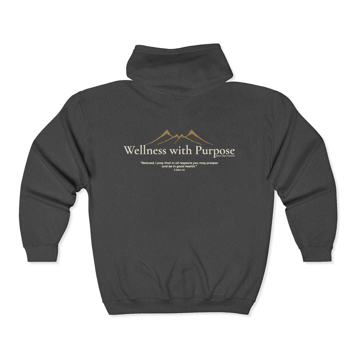 Wellness with Purpose Zip Hoodie | Faith & Fitness Lifestyle