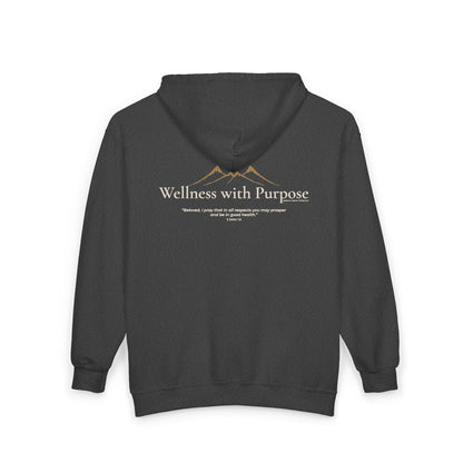 Wellness with Purpose Zip Hoodie | Faith & Fitness Lifestyle