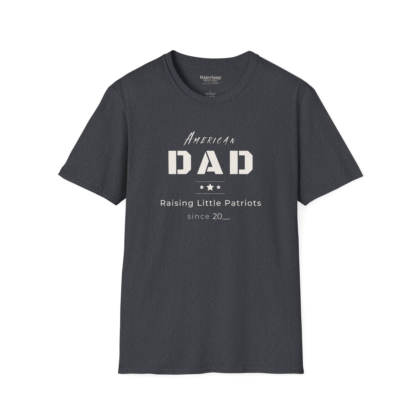American Dad Shirt | Raising Little Patriots Since 20__ | Patriotic Dad Tee