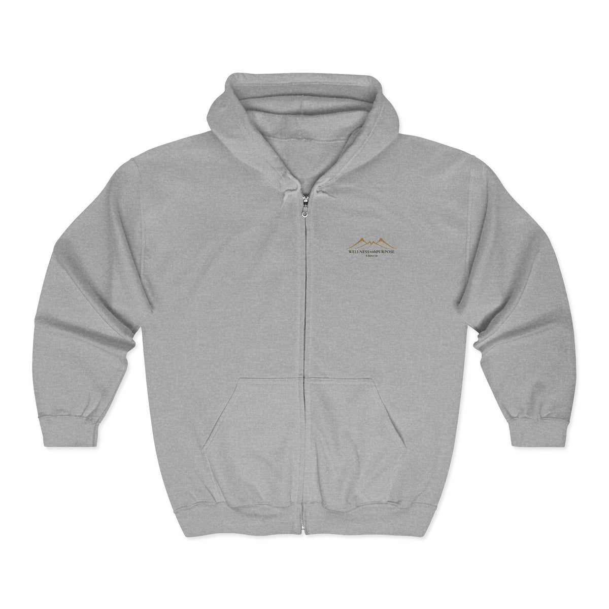 Wellness with Purpose Zip Hoodie | Faith & Fitness Lifestyle