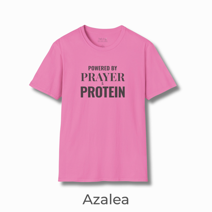 Prayer Protein T‑Shirt | "Powered by Prayer Protein" Inspirational Faith Tee